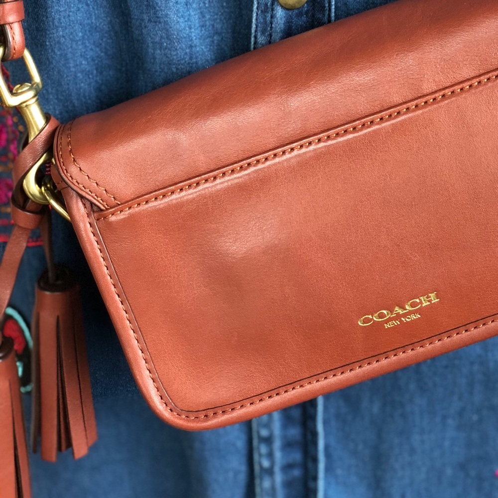 Coach Bag, Brown Saddle Leather Crossbody